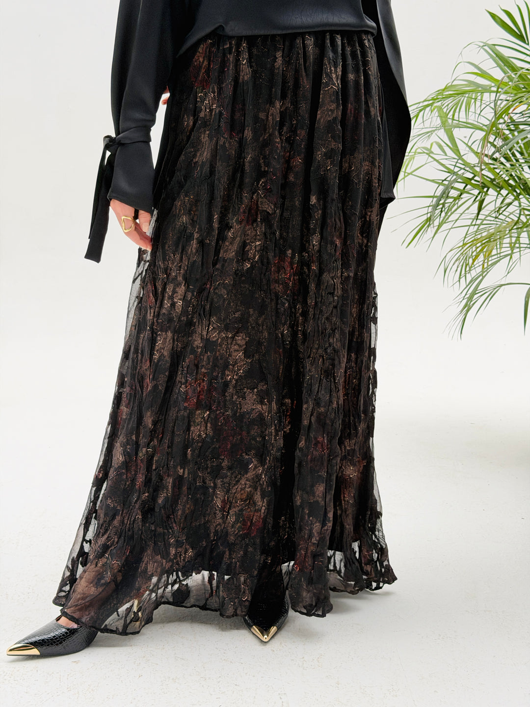 Shinny Chiffon Skirt