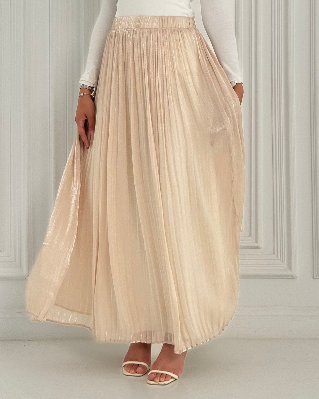 Light beige Chiffon skirt