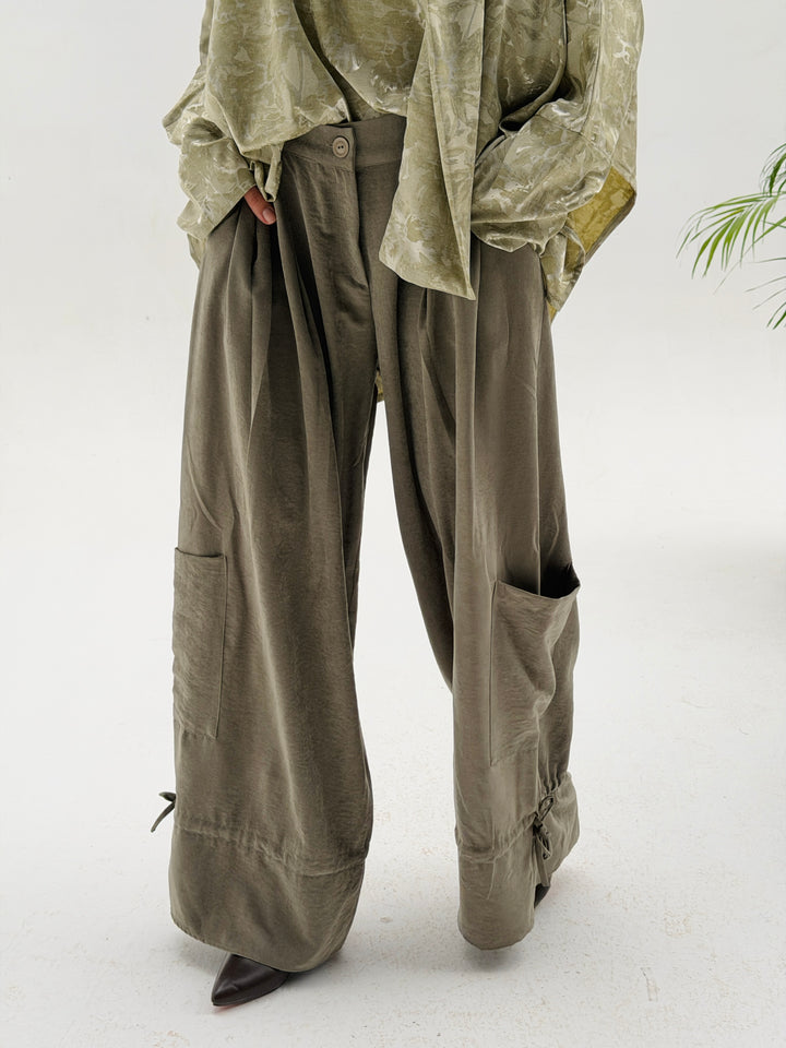 olive Sandwash Pants