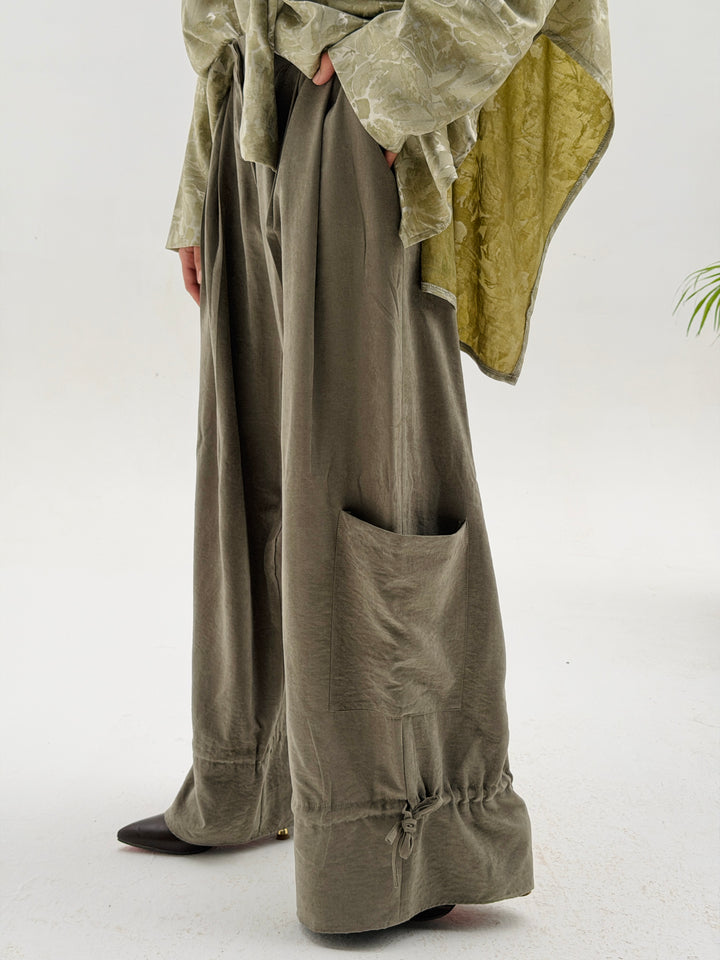 olive Sandwash Pants