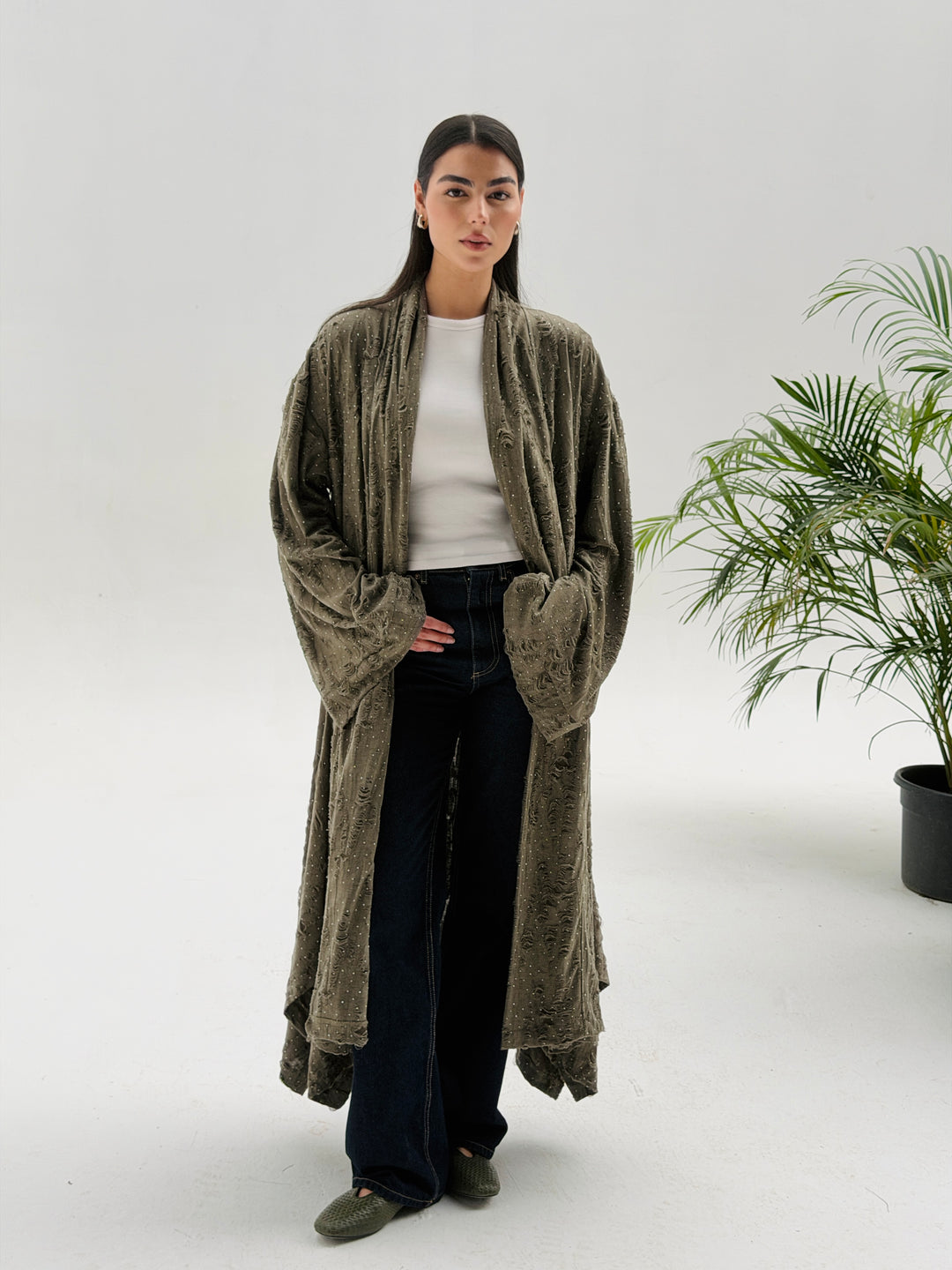 Dimond kimono- Olive