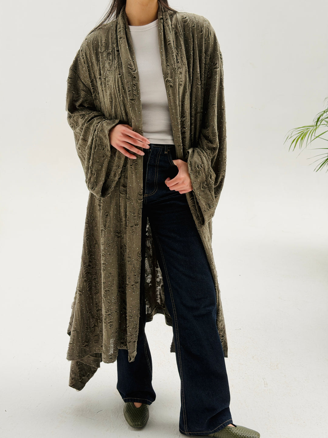 Dimond kimono- Olive