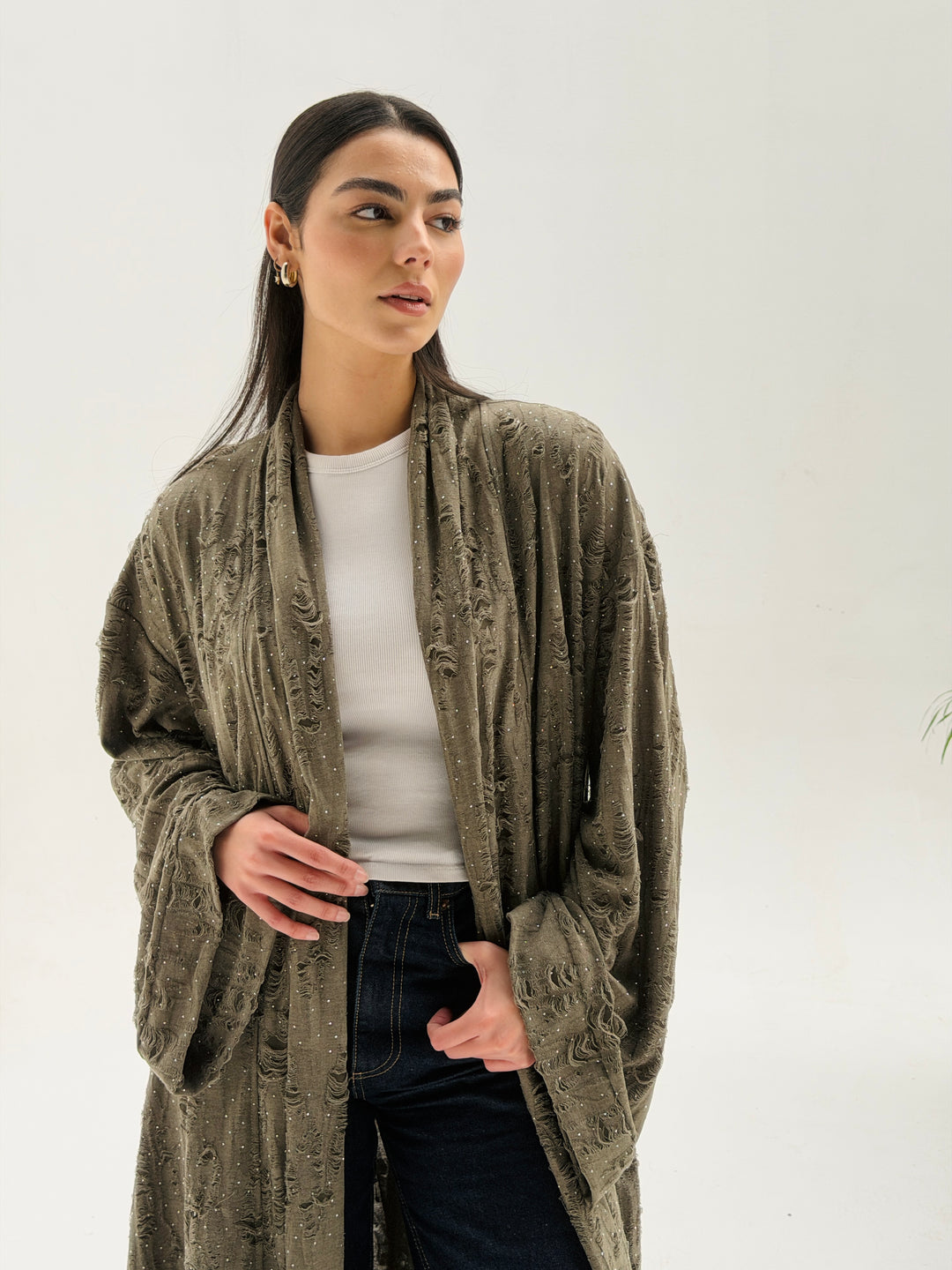 Dimond kimono- Olive