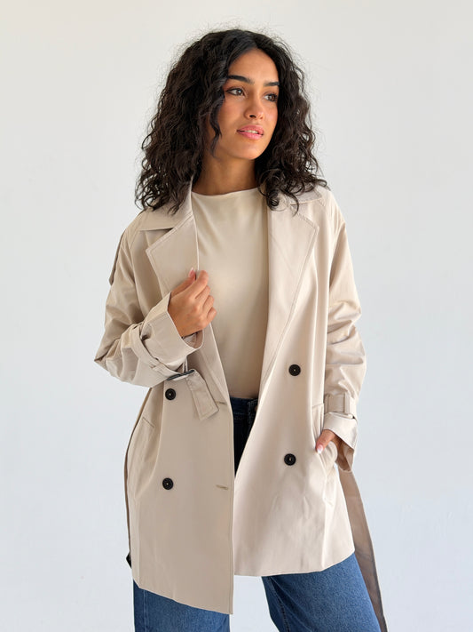 Short trench coat- baije