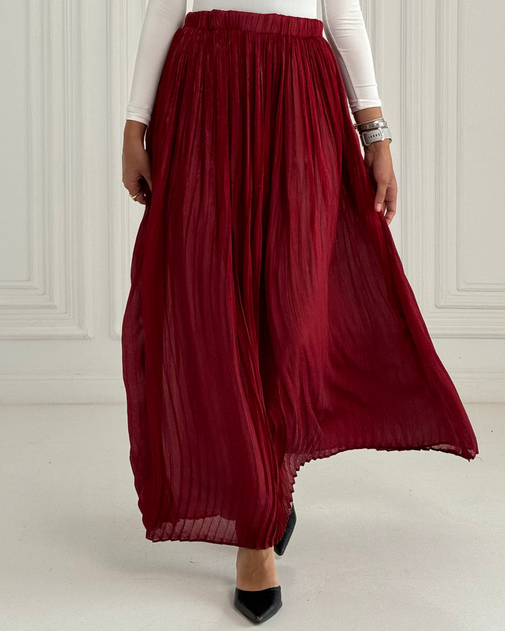 Red Chiffon skirt