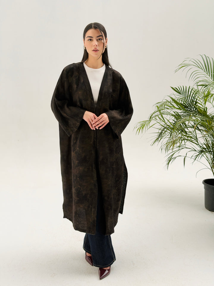 Organza kimono -Brown
