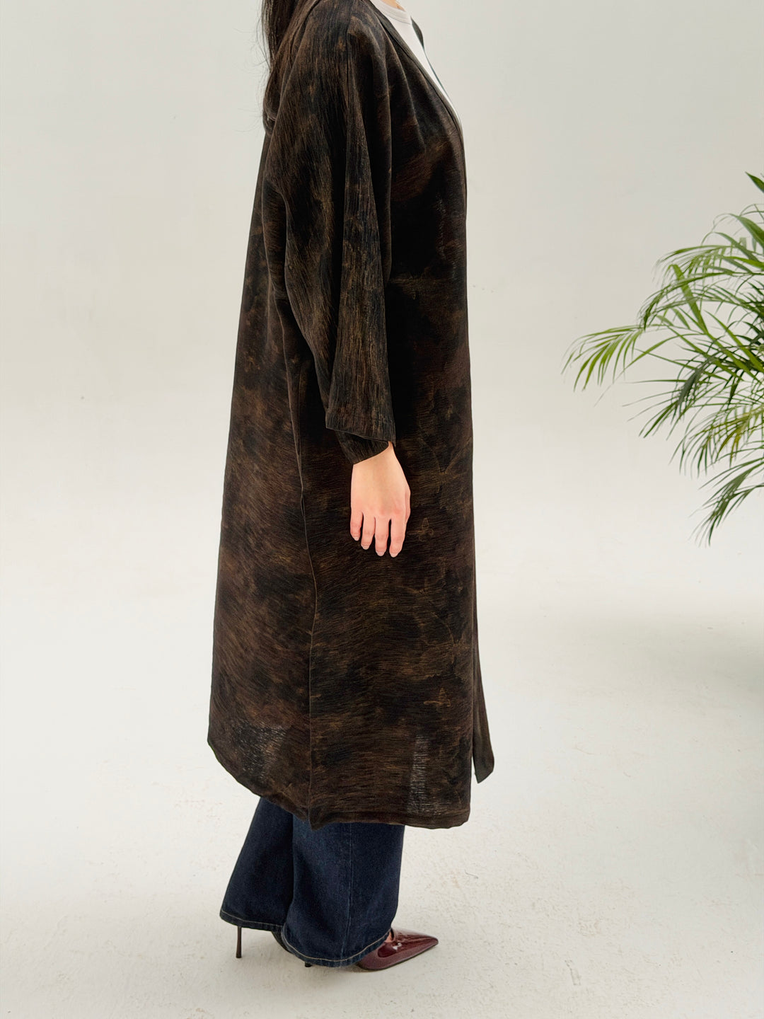 Organza kimono -Brown