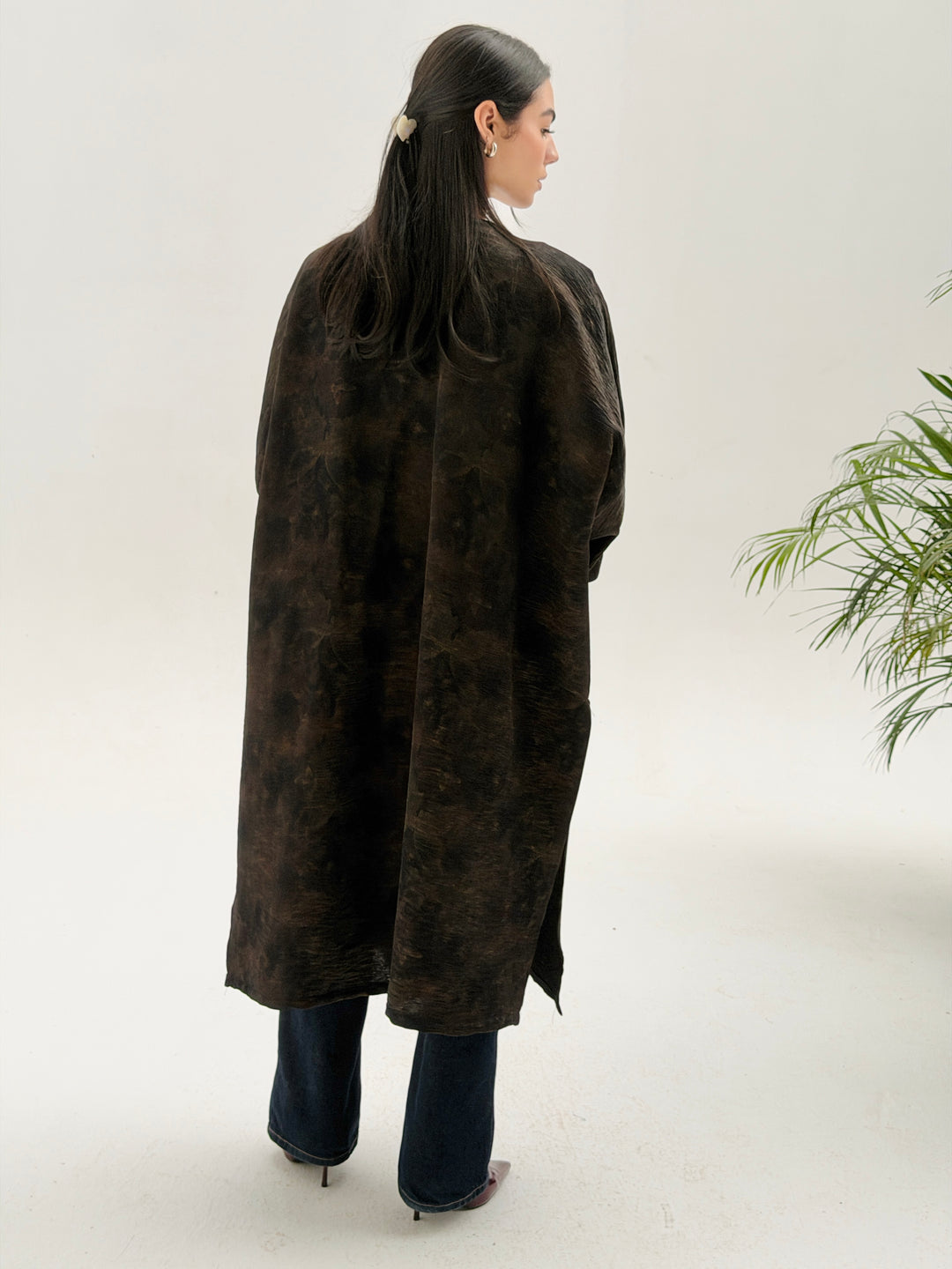 Organza kimono -Brown
