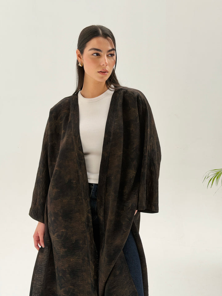 Organza kimono -Brown