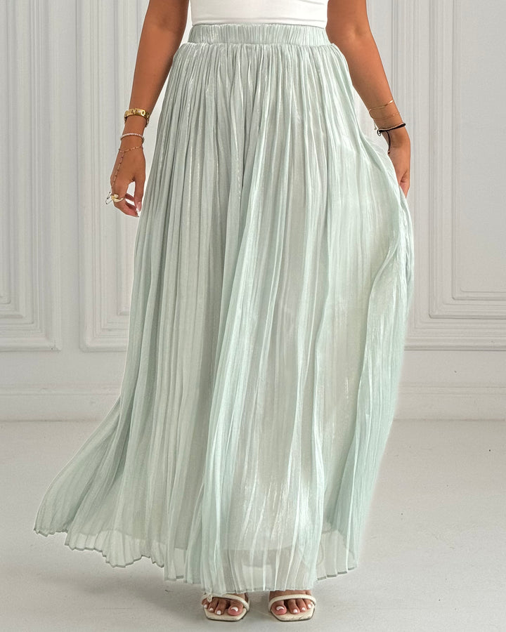 light gray chiffon skirt