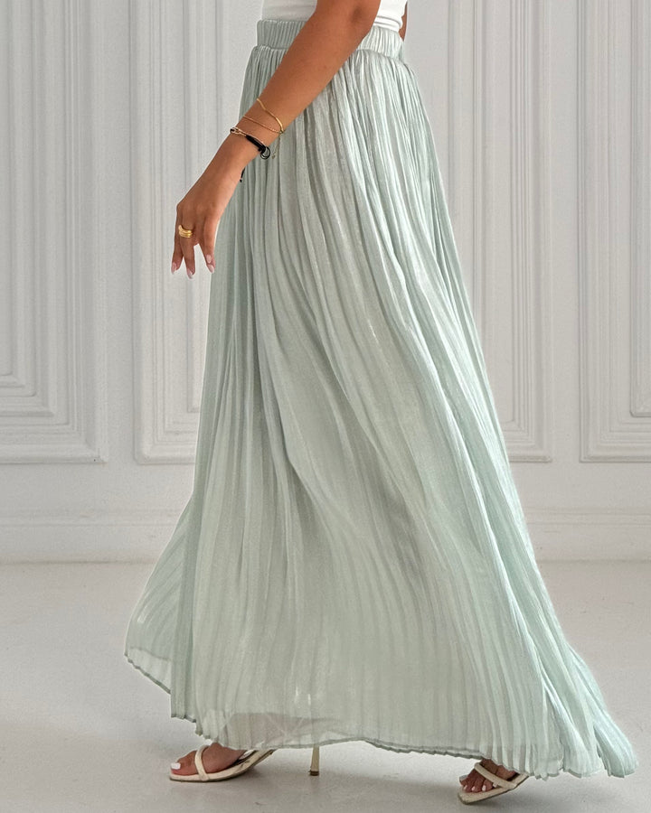 light gray chiffon skirt