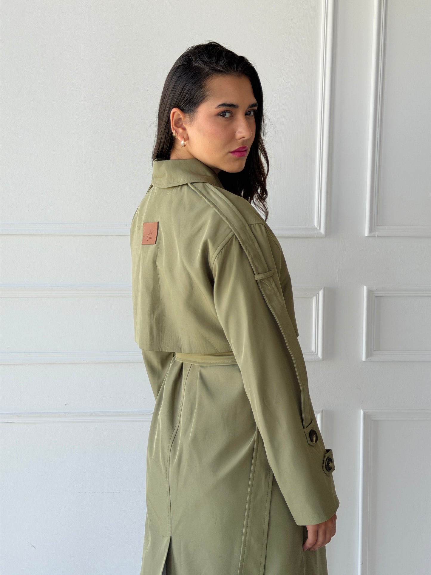 long trench coat- light olive