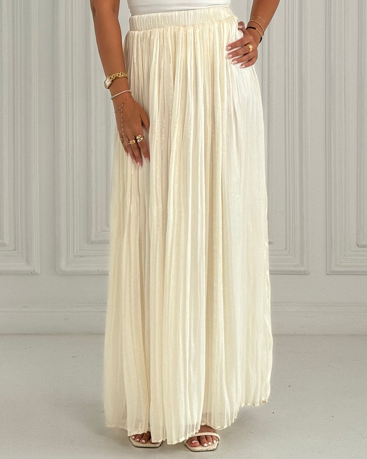 offwhite chiffon skirt