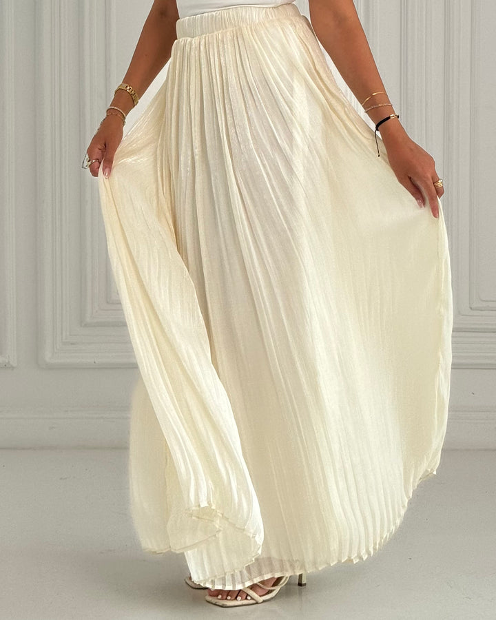 offwhite chiffon skirt