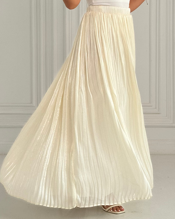 offwhite chiffon skirt