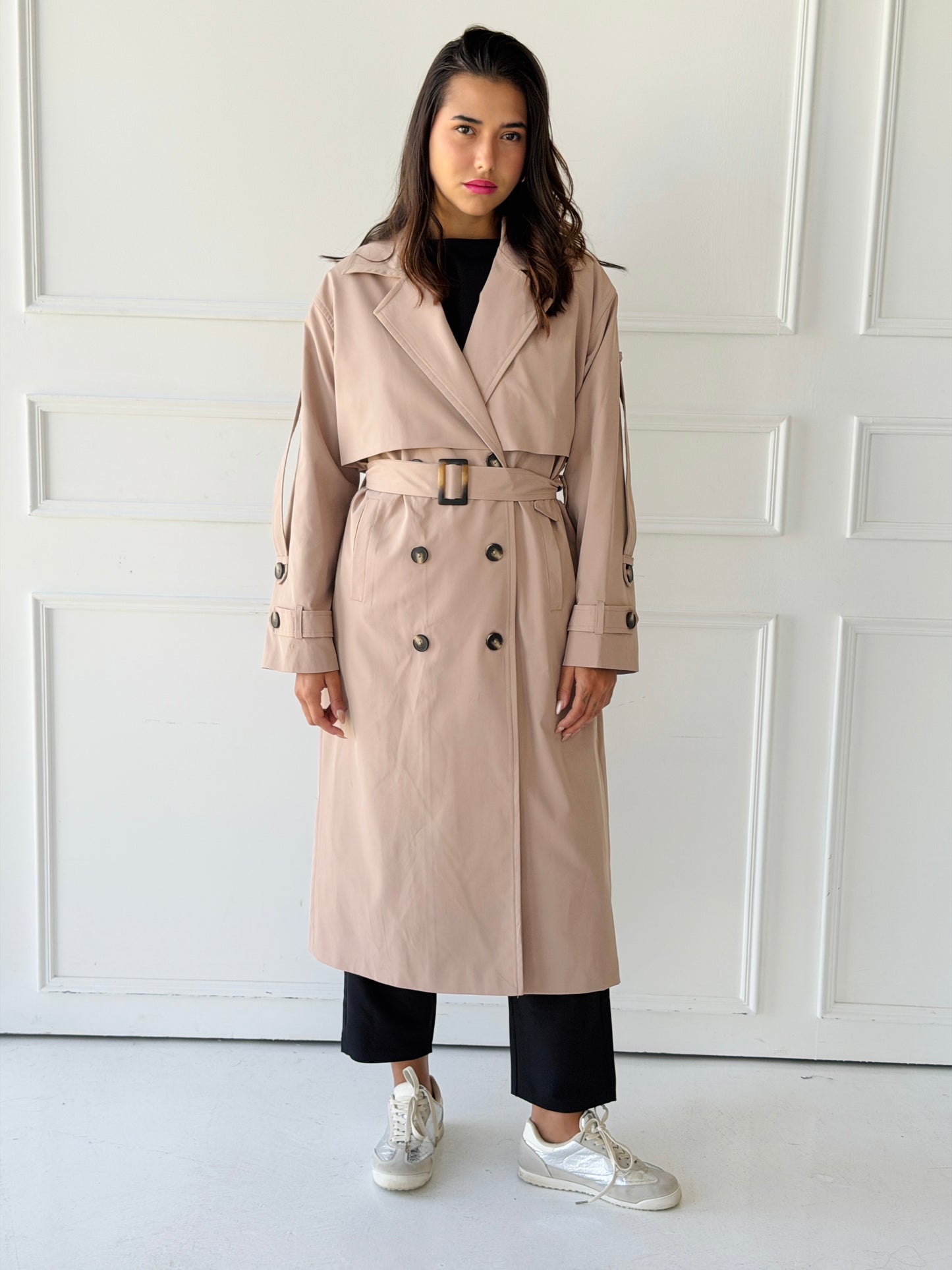 long trench coat- baije