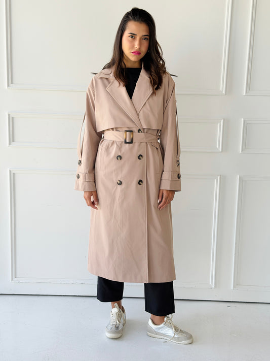 long trench coat- baije