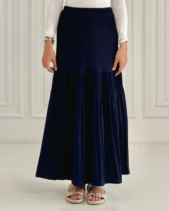 New Pillise skirt- Dark Blue
