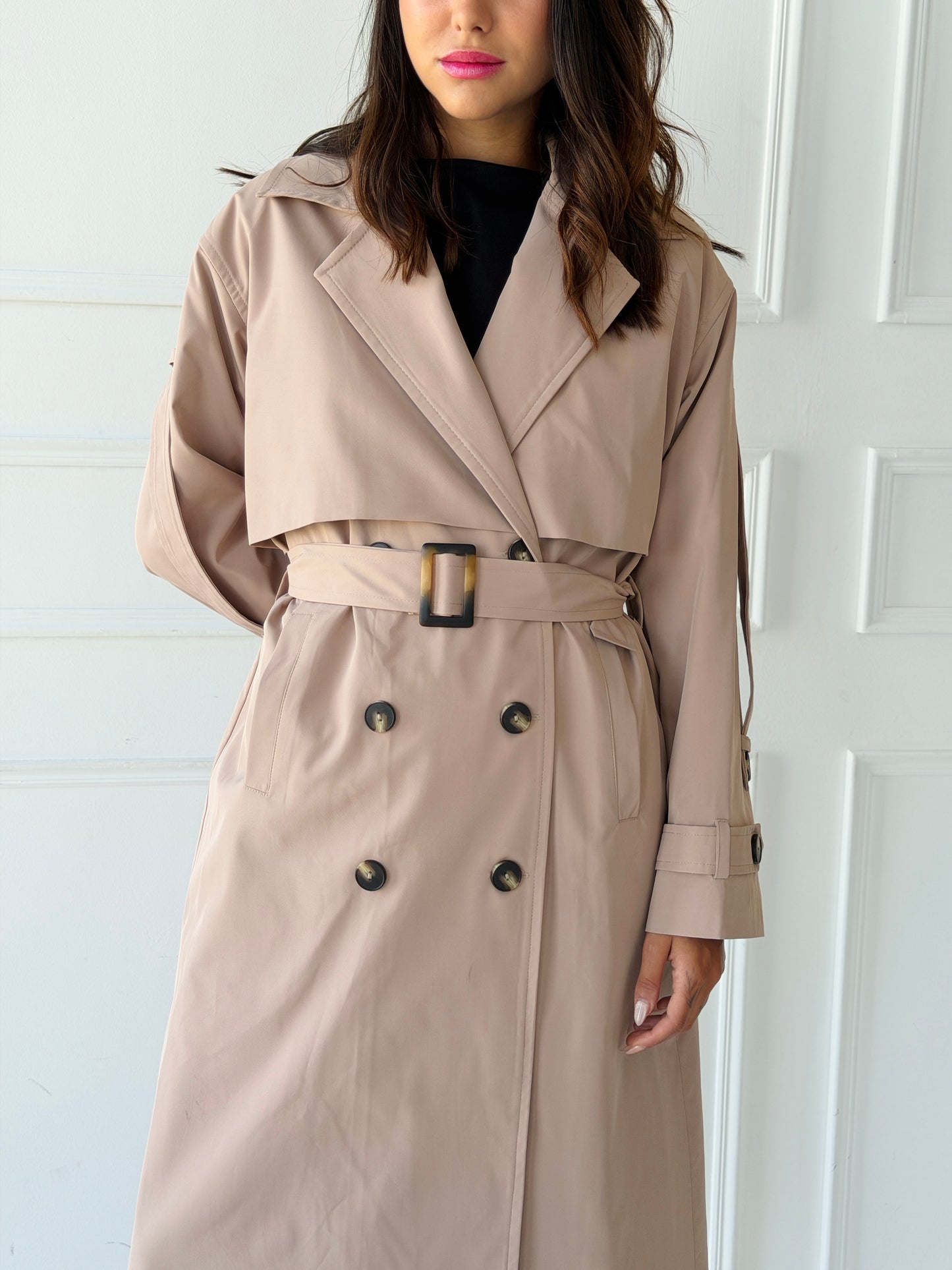long trench coat- baije