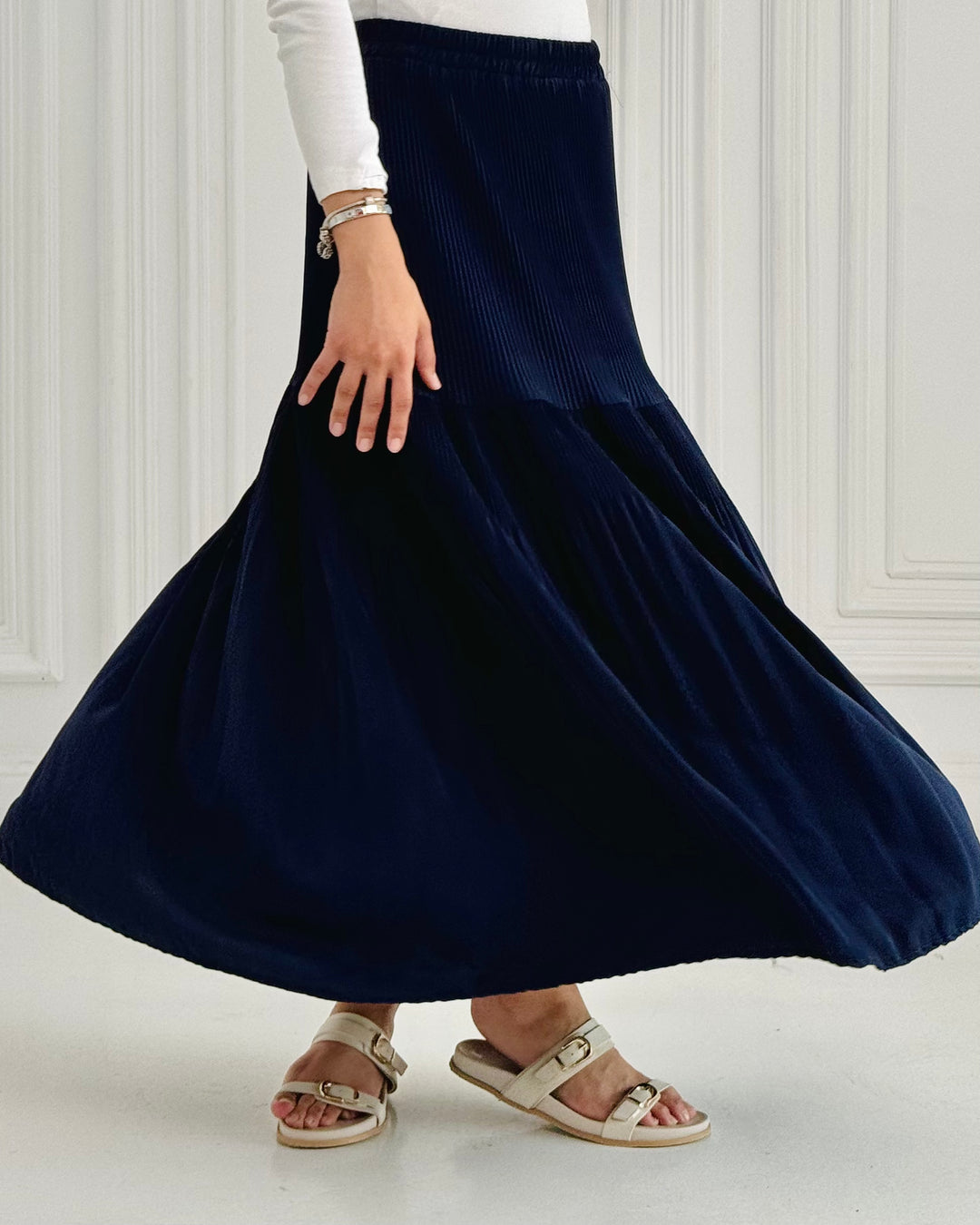 New Pillise skirt- Dark Blue