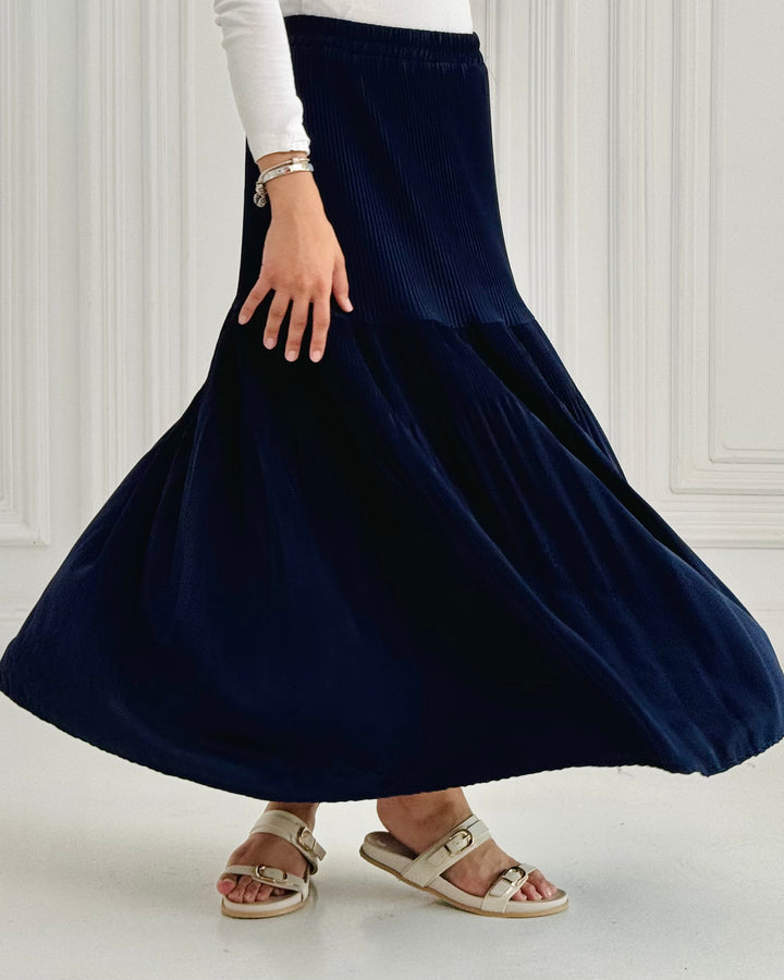 New Pillise skirt- Dark Blue