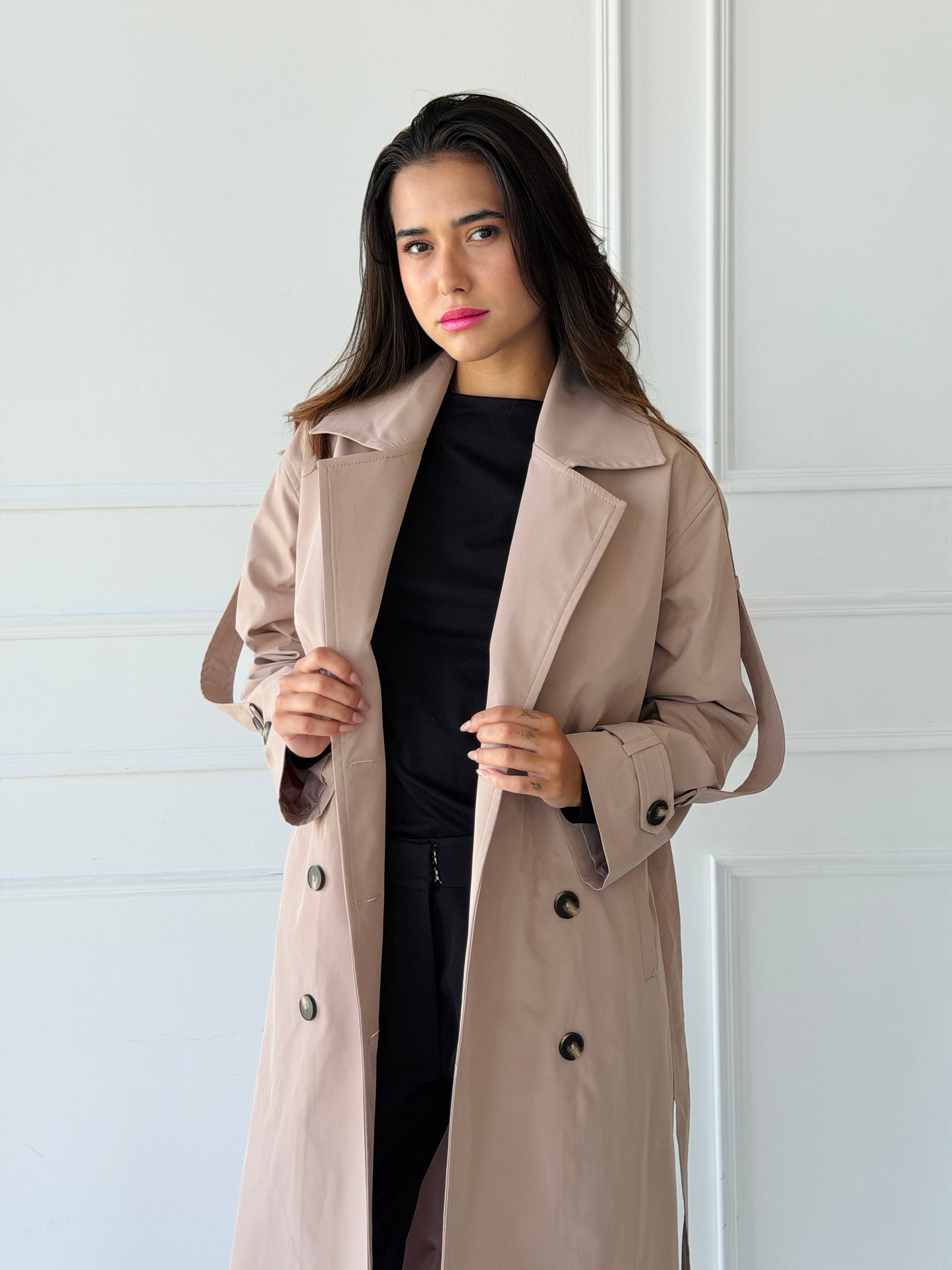 long trench coat- baije