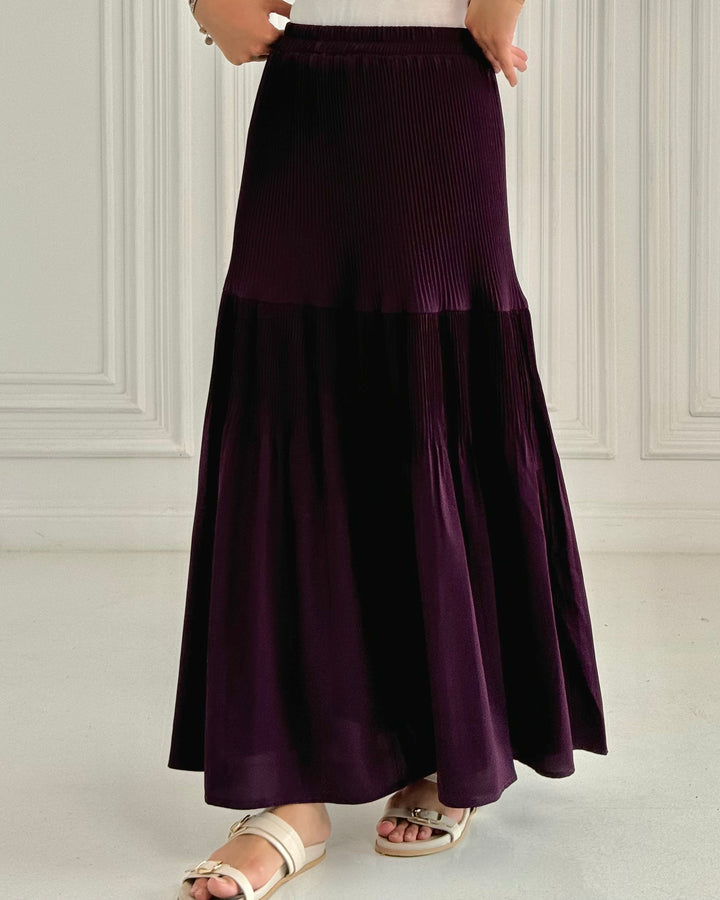 New Pillise skirt-Burgandy