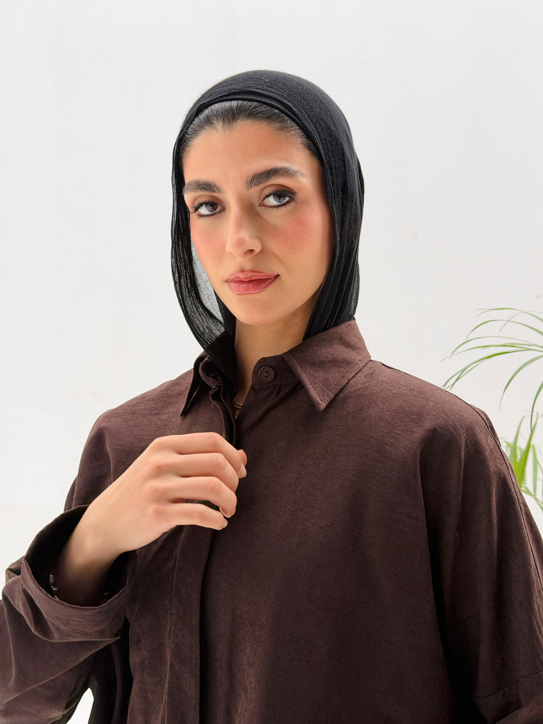 Sophia Pleated Set- Brown