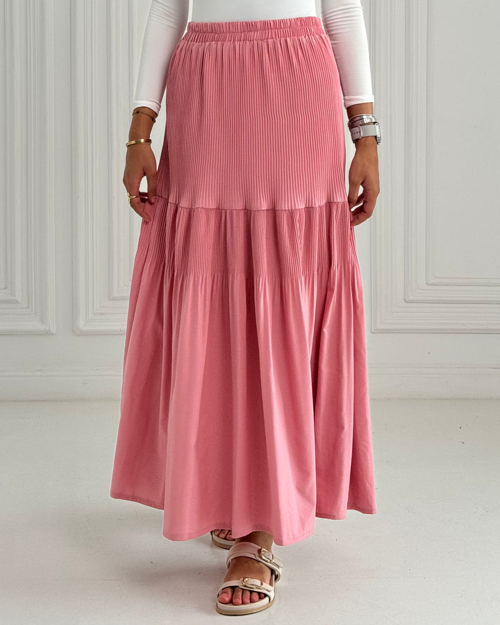 New Pillise skirt- powder pink