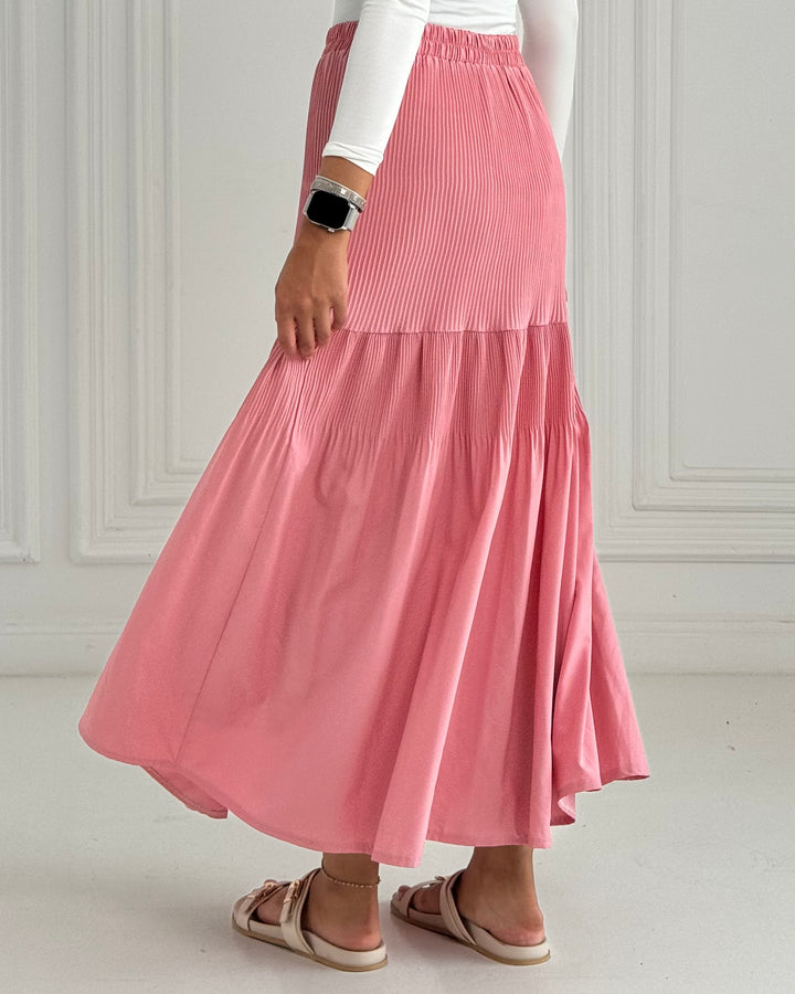 New Pillise skirt- powder pink