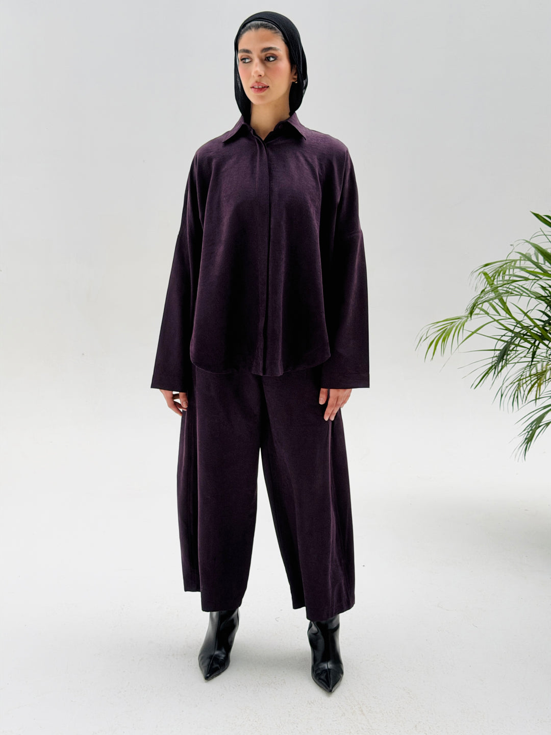 Sophia Pleated Set- Purple