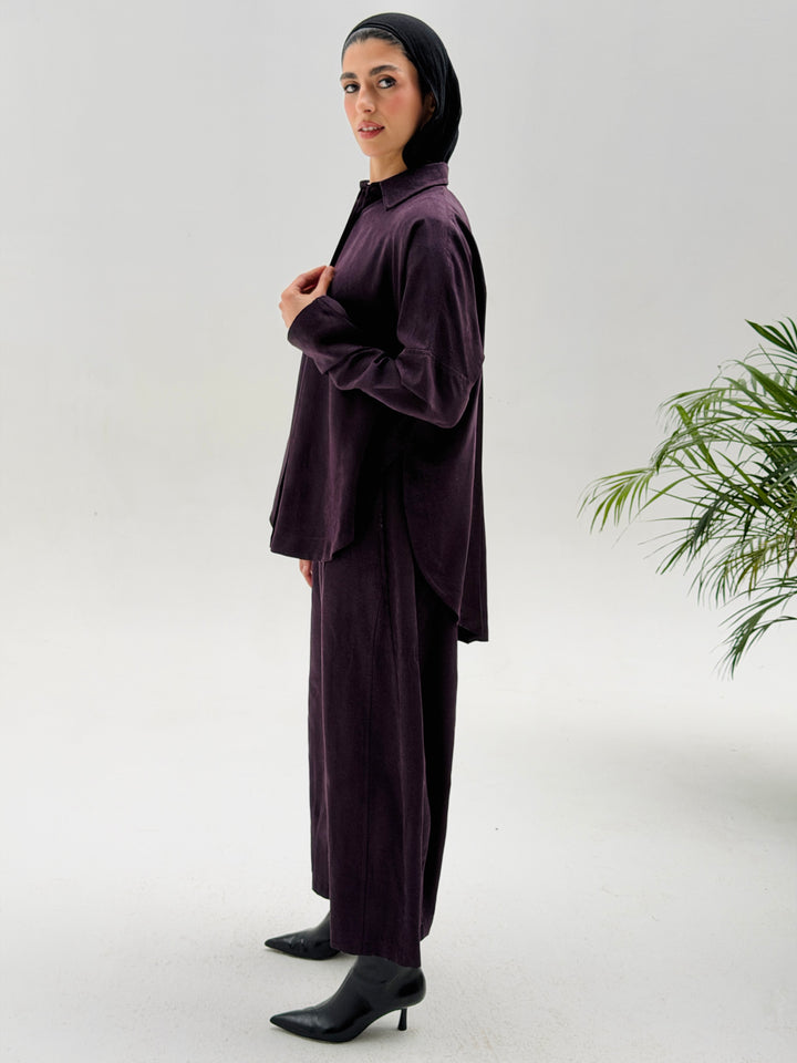 Sophia Pleated Set- Purple