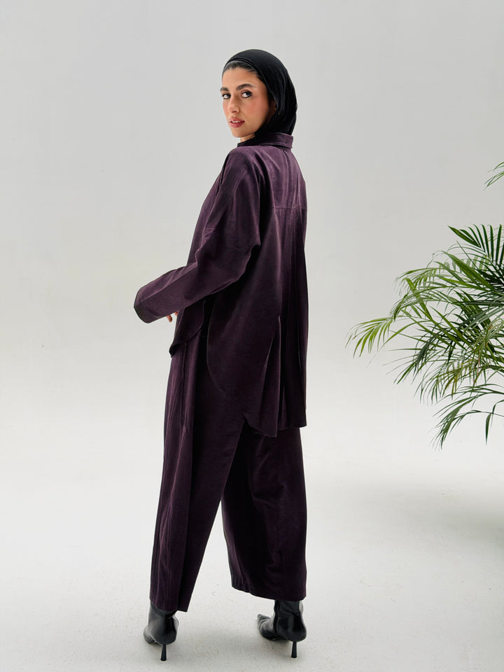 Sophia Pleated Set- Purple