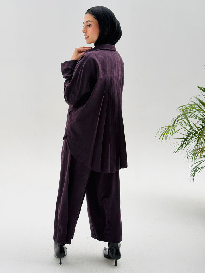 Sophia Pleated Set- Purple
