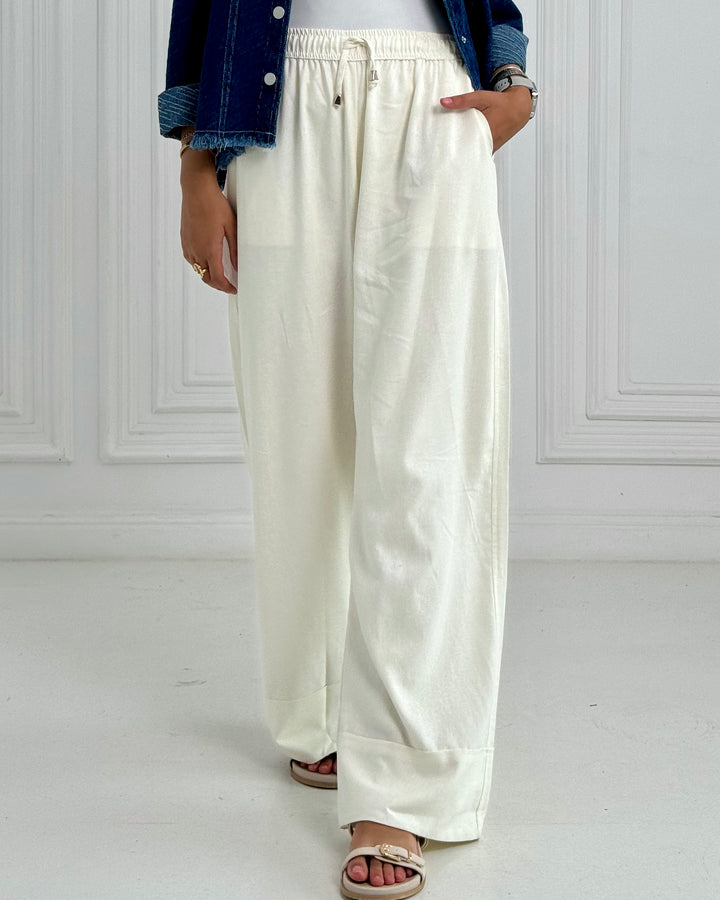 Pure Linen pants - Offwhite