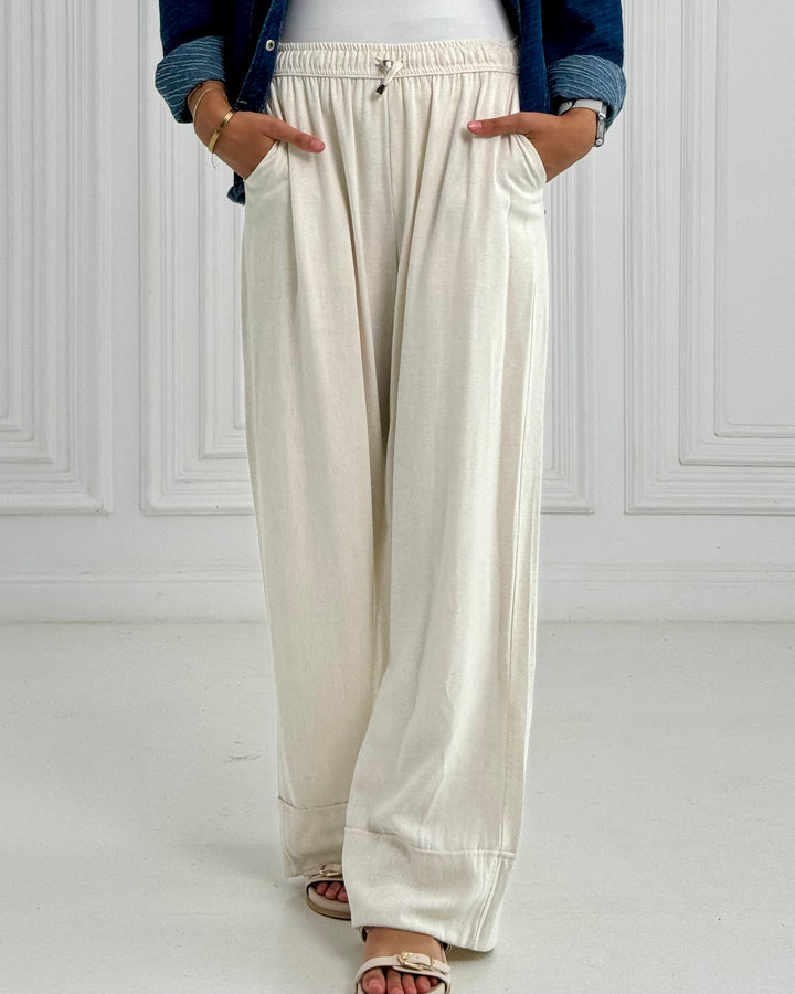 Pure Linen pants - Offwhite