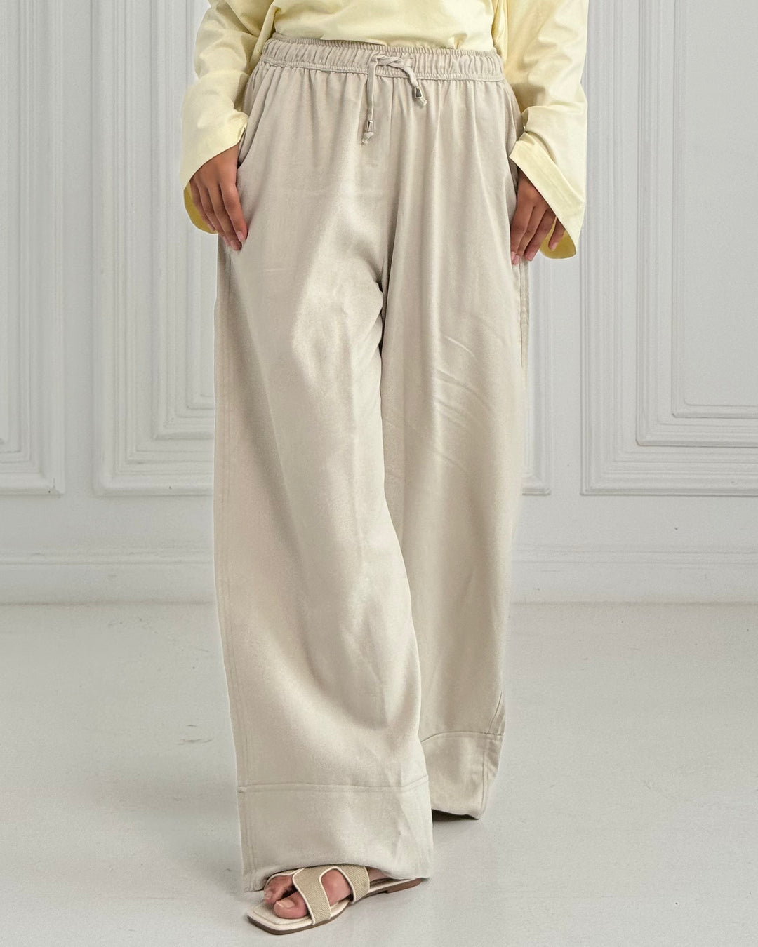 Pure Linen pants - Beige