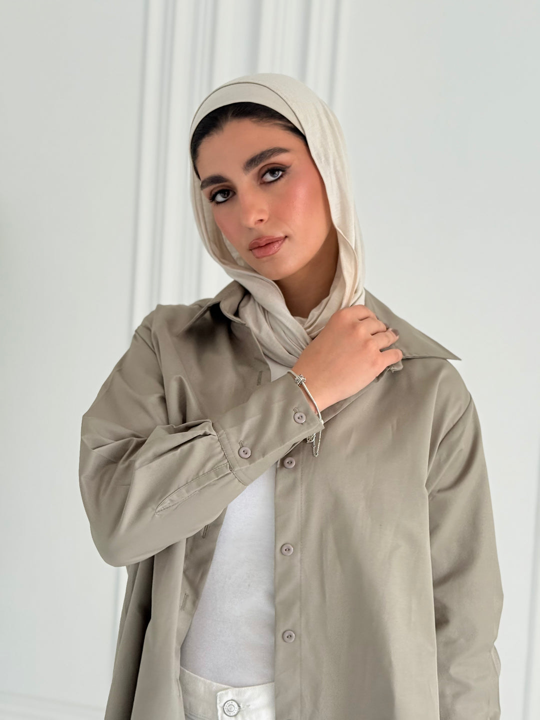 Oversized Basic shirt- olive