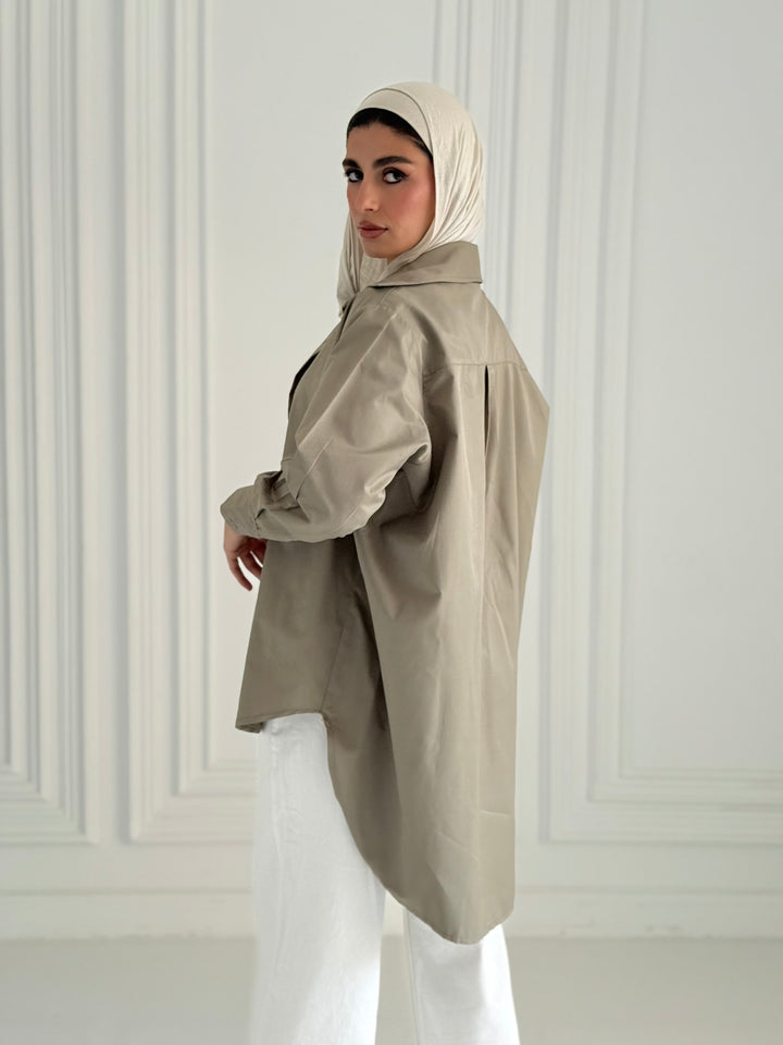 Oversized Basic shirt- olive