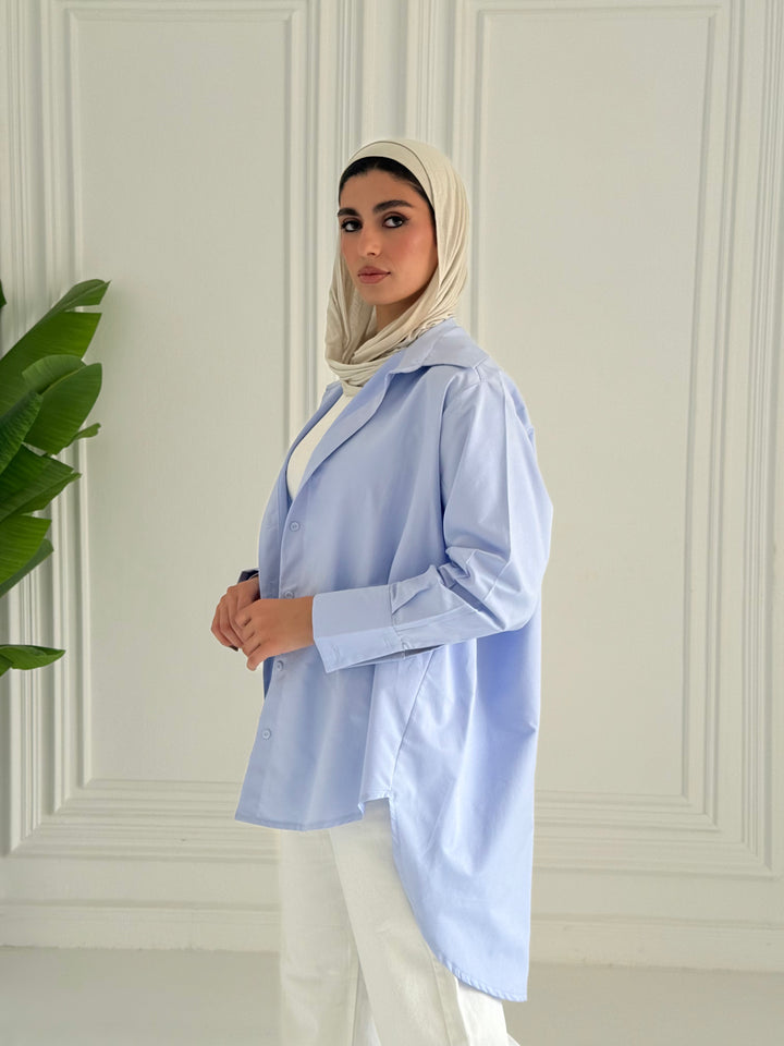 Oversized Basic shirt- Baby blue