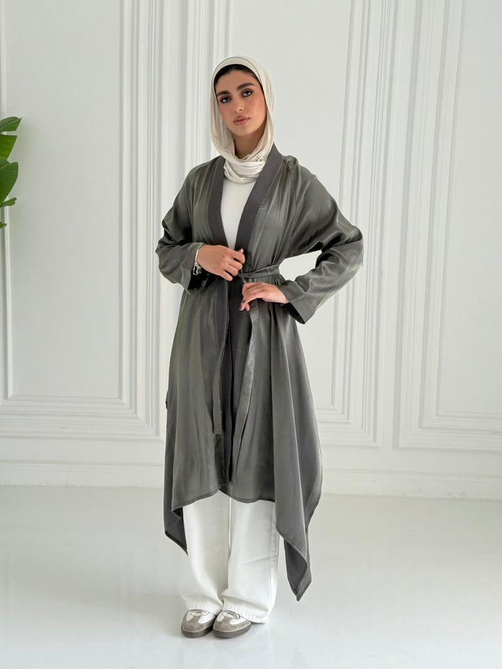 Shimmer kimono - Dark olive