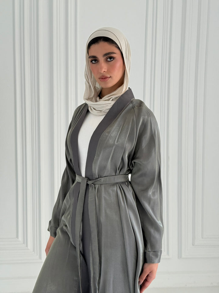 Shimmer kimono - Dark olive