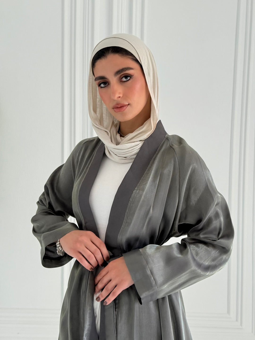 Shimmer kimono - Dark olive