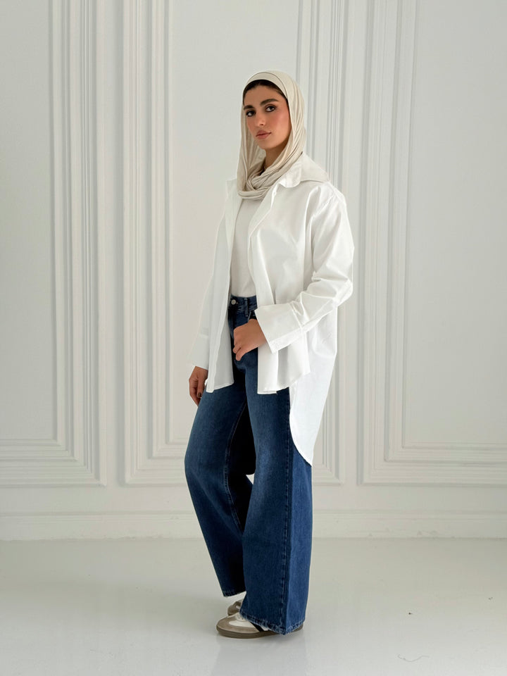 Oversized Basic shirt- white