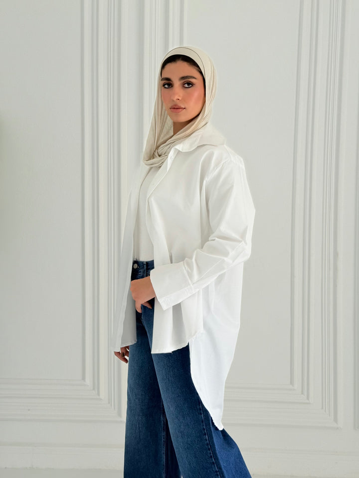 Oversized Basic shirt- white