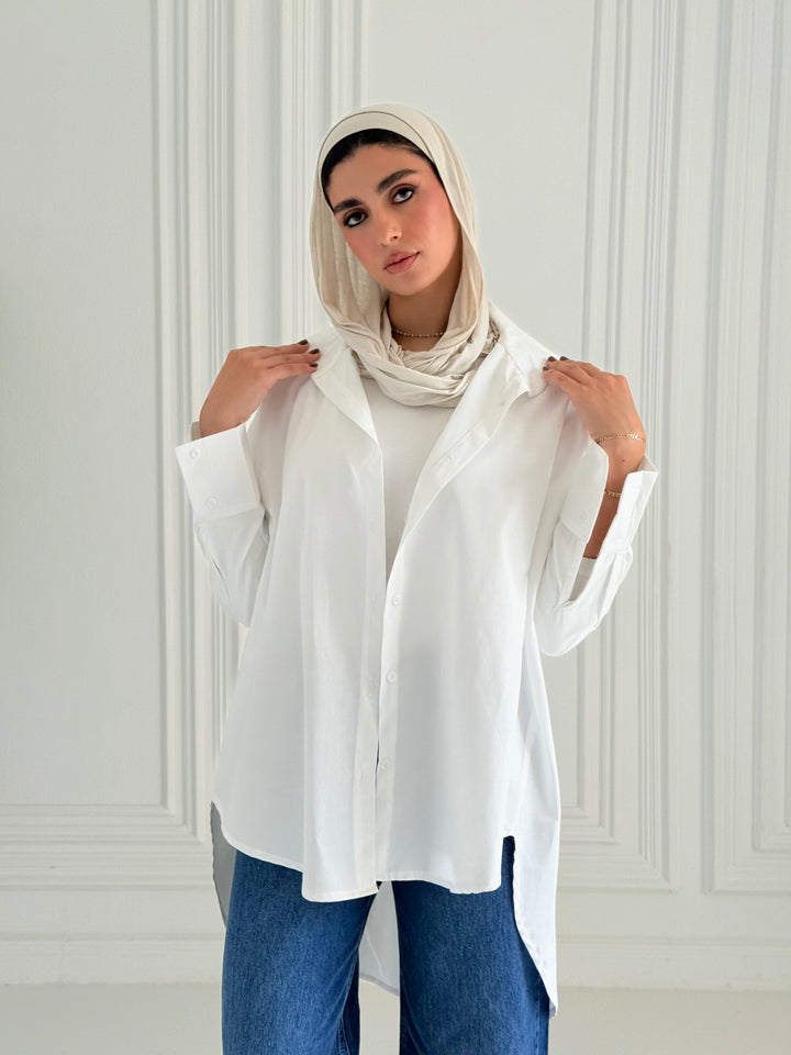 Oversized Basic shirt- white