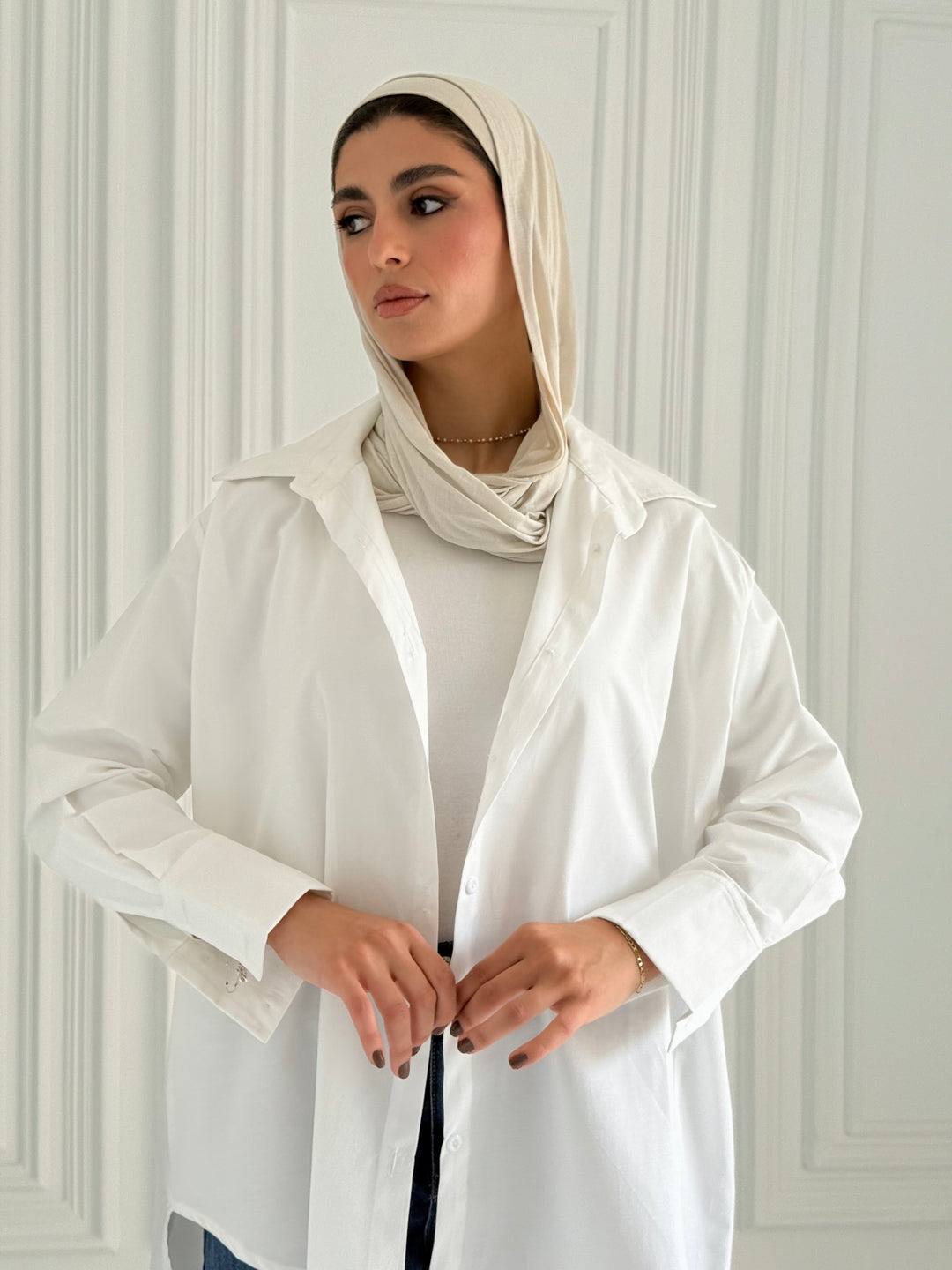 Oversized Basic shirt- white