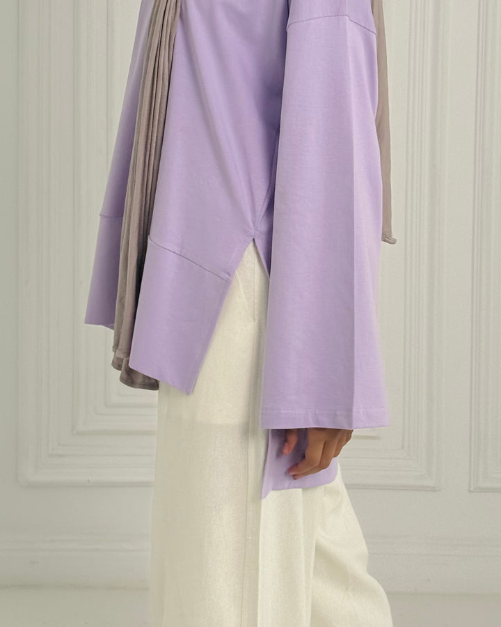 Basic cotton shirt -Lilic