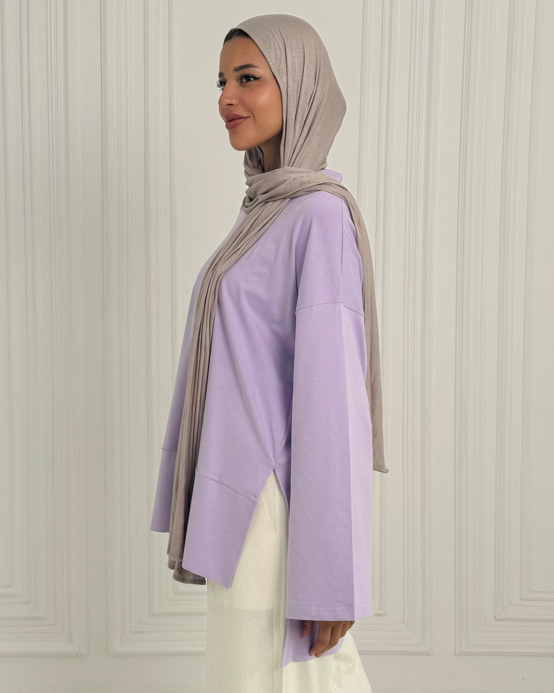 Basic cotton shirt -Lilic