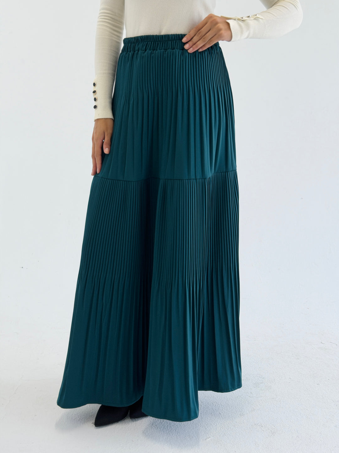 pillise skirt - teal blue
